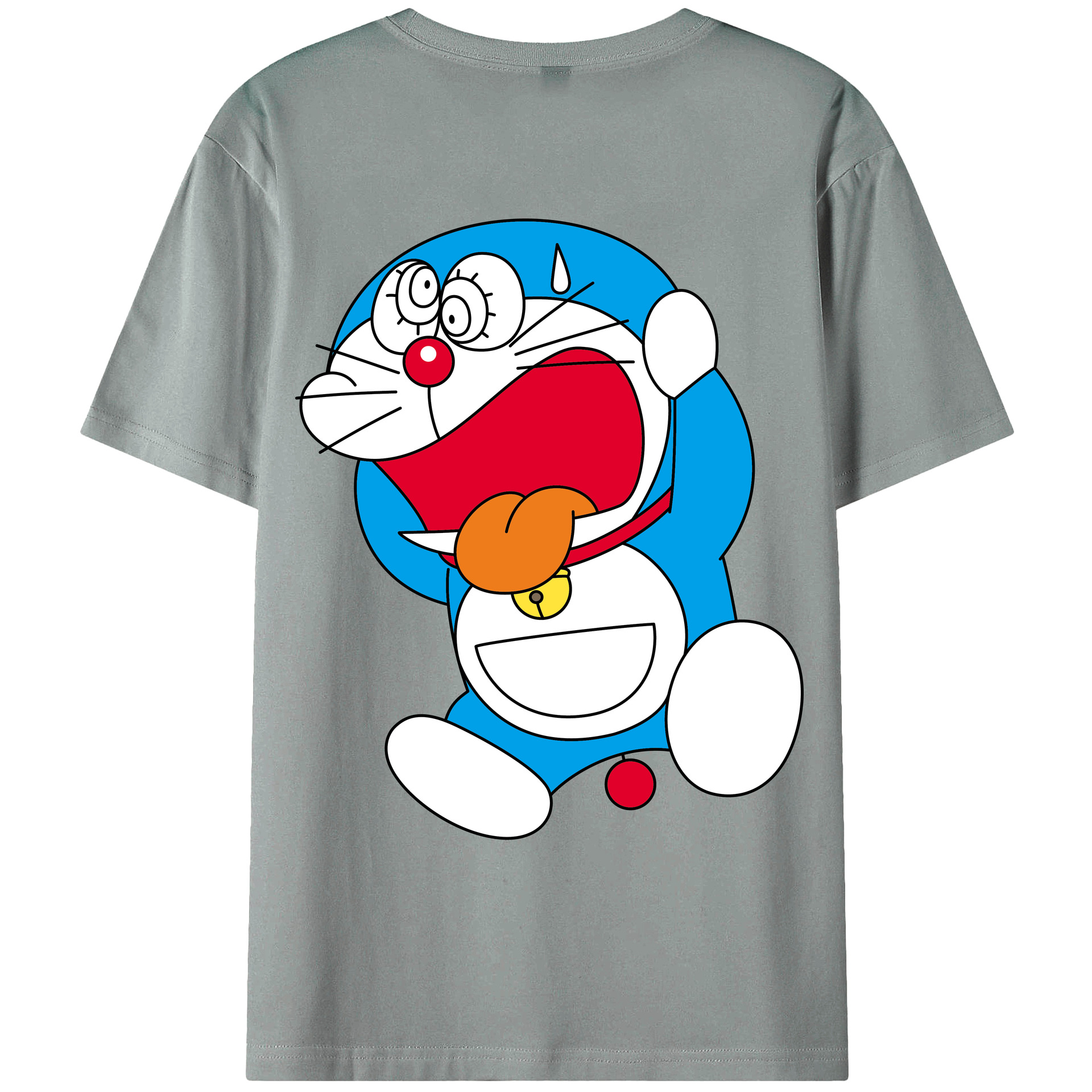 （画像用） ドラえもん Doraemon 綿100％ メンズ半袖Tシャツ（バックプリント） 通気性